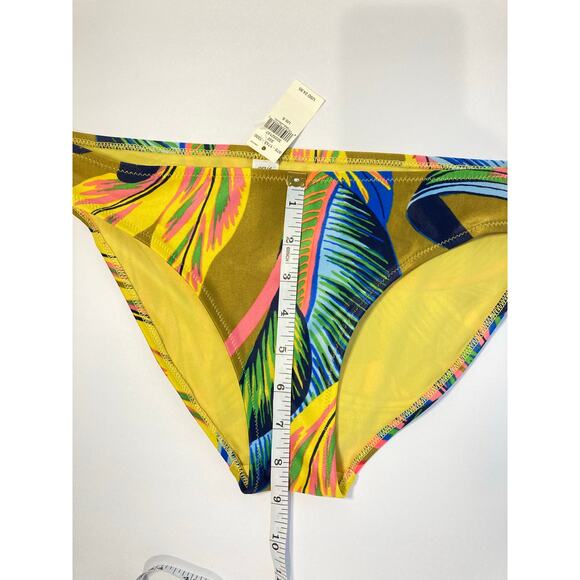 NWT Aerie Yellow tropical full coverage bikini bottoms sz S small - Picture 3 of 5
